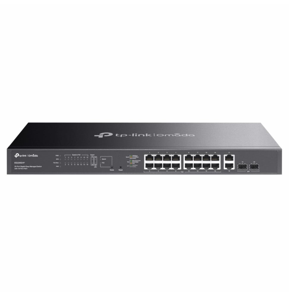 Switch Easy Managed TP-Link ES220GMP Omada 20 ports Gigabit avec 16 ports PoE+