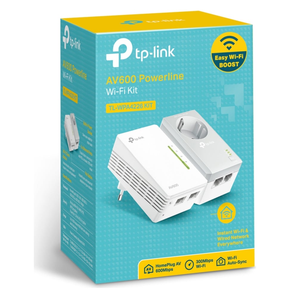 Kit CPL Wi-Fi TP-Link TL-WPA4226 KIT AV600 avec prise gigogne