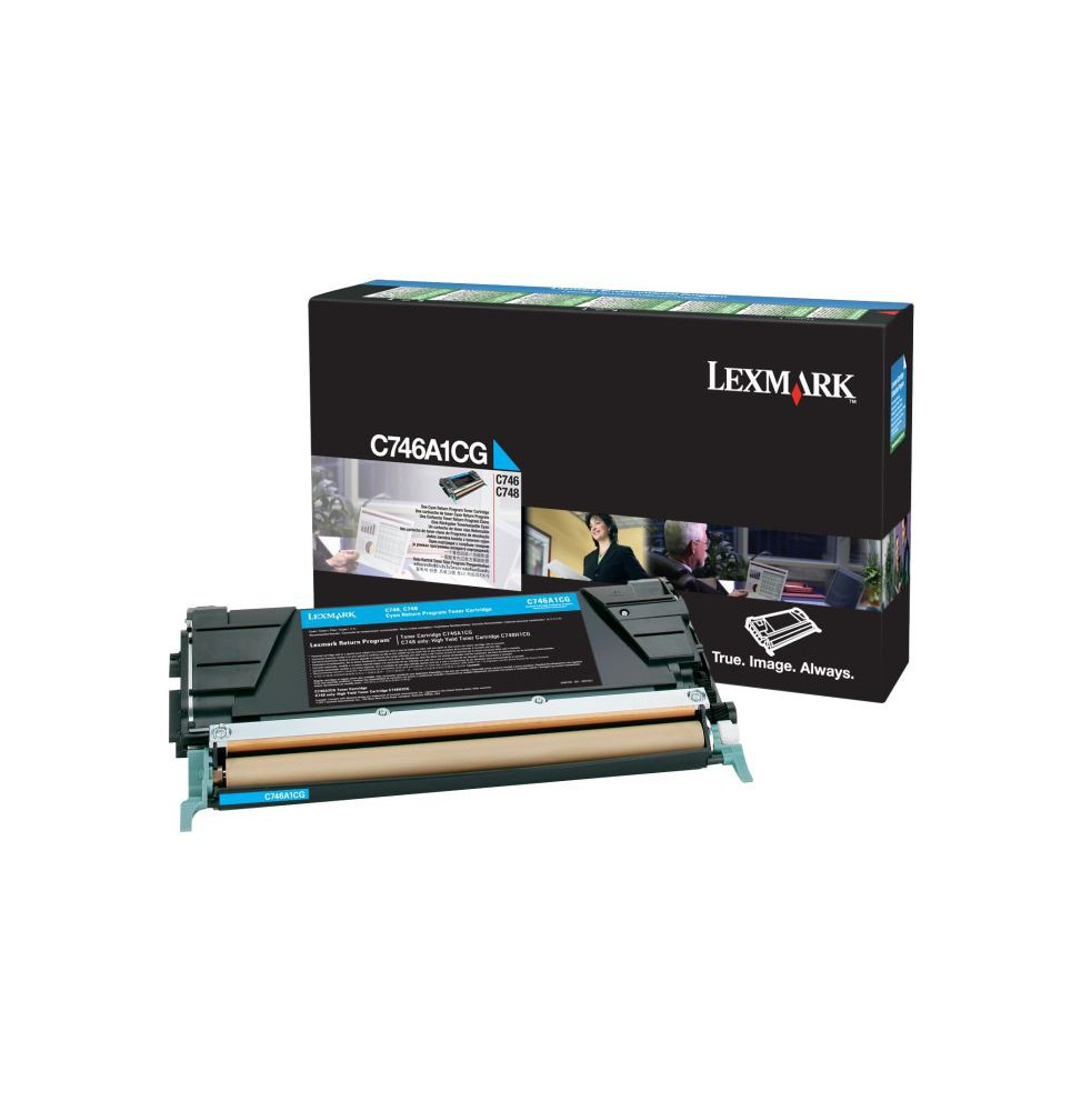 Toner Cyan 7000 pages Lexmark C746, C748 Cyan Return Program (C746A1CG)