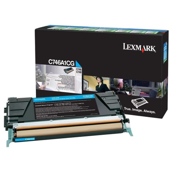 Toner Cyan 7000 pages Lexmark C746, C748 Return Program (C746A1CG)