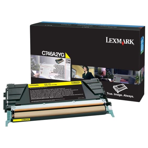 Toner Jaune 7000 pages Lexmark C746, C748 Return Program (C746A1YG)