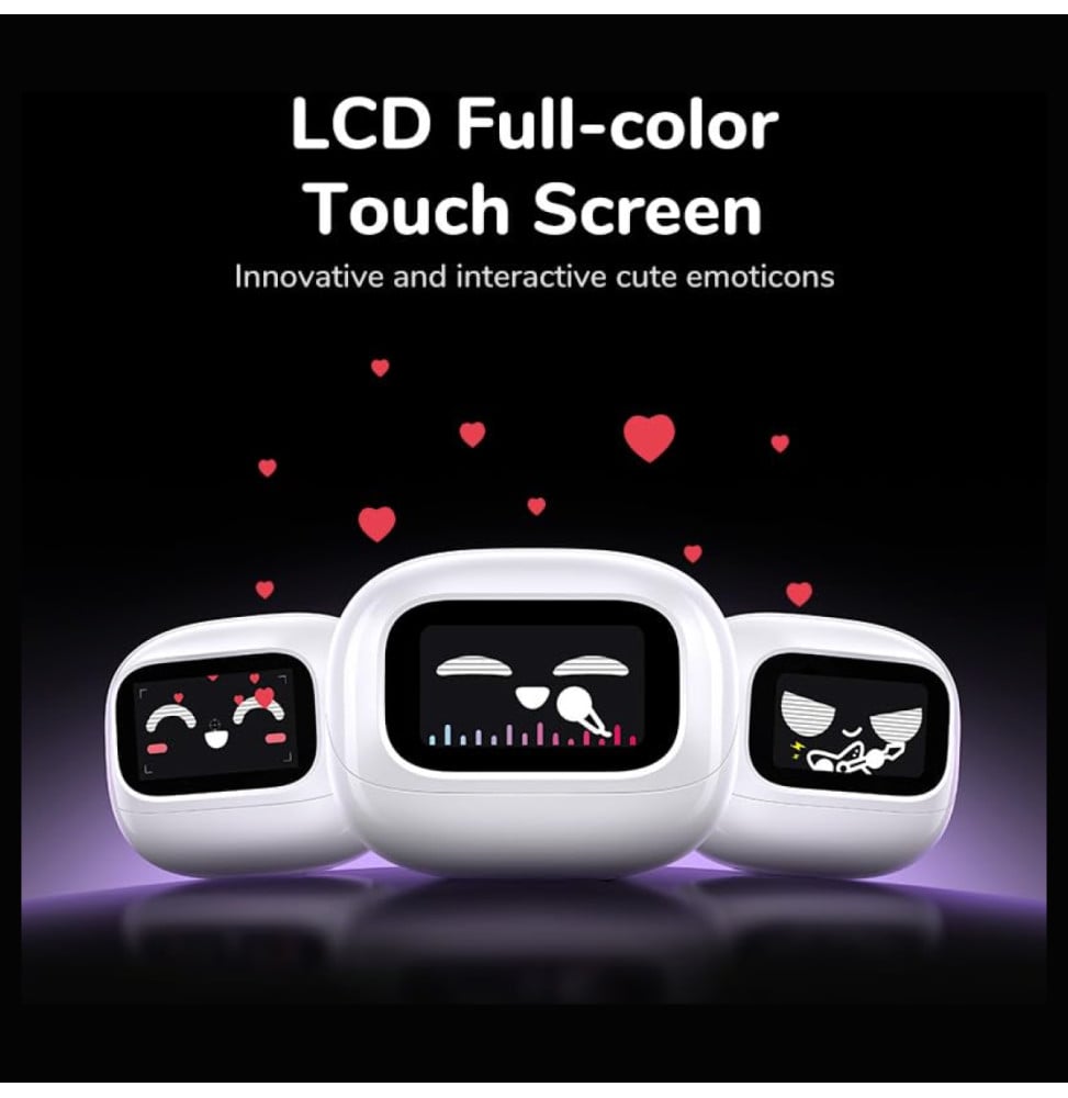 سماعات أذن لاسلكية Ugreen EchoBuds Magic HiTune T6 Magic بإلغاء الضوضاء ANC وشاشة لمس، بيضاء (55137) — صورة 4