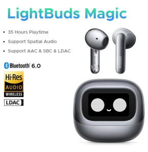 Écouteurs sans fil Ugreen LightBuds Magic ANC à écran tactile Gris (75288) — image 5
