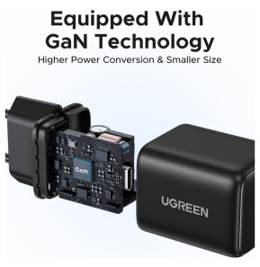 Chargeur Ugreen X513 USB-C 30W GaN Noir (65007) — image 4