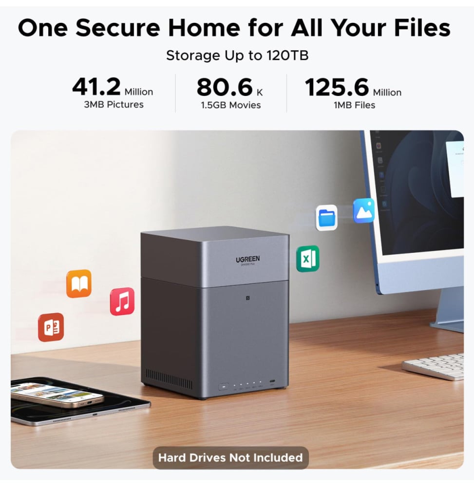 Serveur NAS 4 baies Ugreen NASync DH4300 Plus (85660)