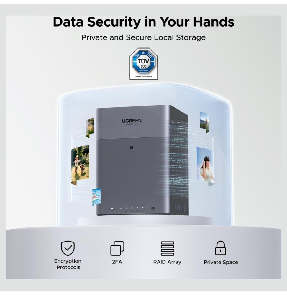 خادم تخزين شبكي NAS بـ 4 فتحات Ugreen NASync DH4300 Plus (85660) — صورة 6
