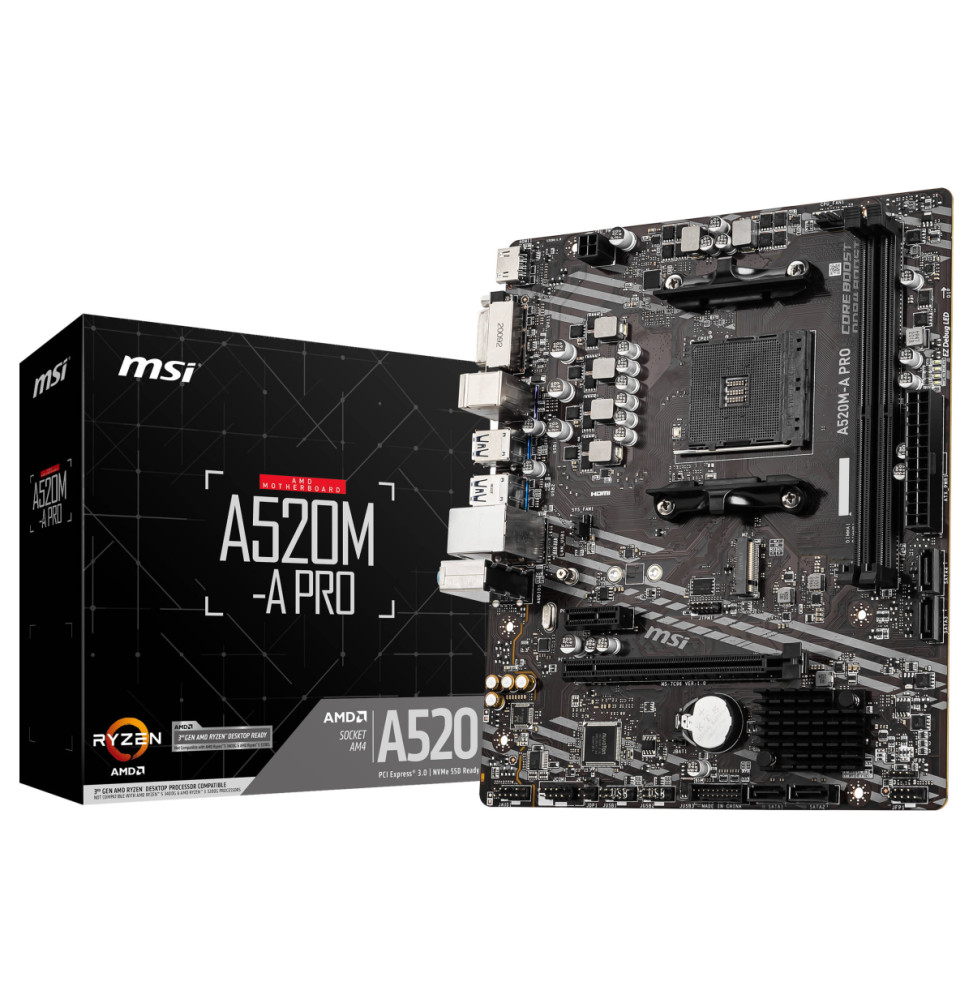 MSI A520M-A PRO AM4 Micro-ATX Motherboard (911-7C96-063) — image 1