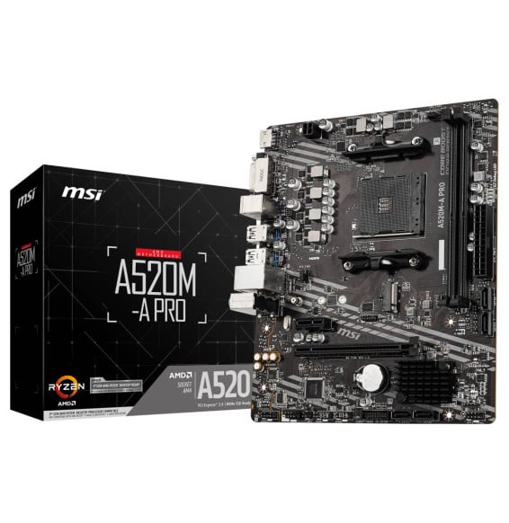 Carte Mère MSI A520M-A PRO AM4 Micro-ATX (911-7C96-063)