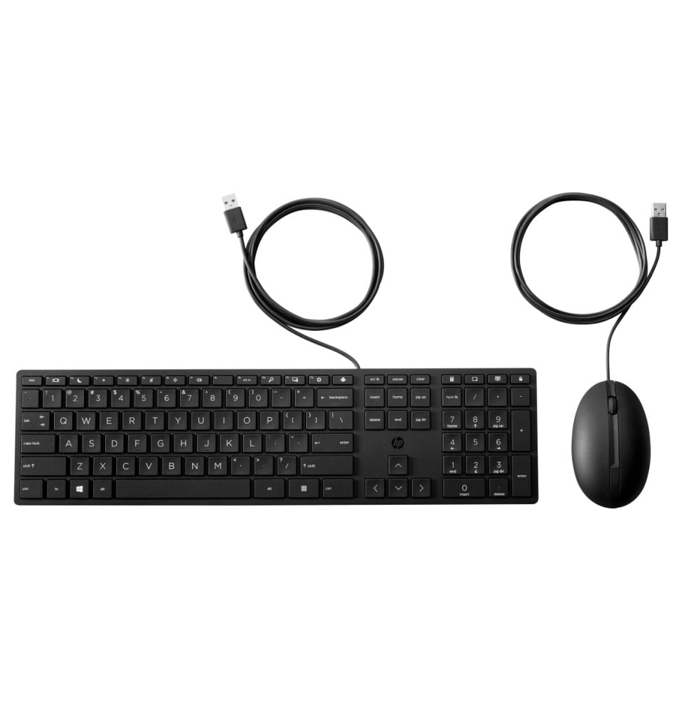 Ensemble clavier et souris filaires HP 320MK AZERTY (9SR36UT)
