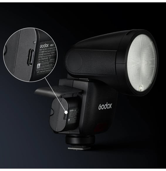Flash Appareil Photo Godox V1 mid C pour Canon (6952344245880)