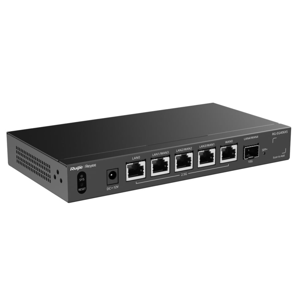Routeur professionnel Reyee RG-EG406XS 5 ports 2,5G et 1 port 10G SFP+ 400 clients