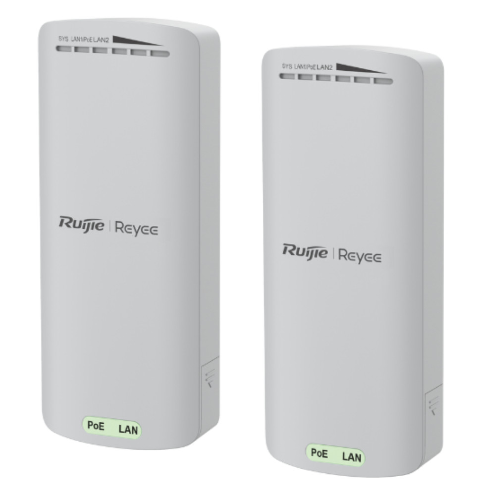 جسر لاسلكي Reyee RG-EST100-E بتردد 2.4 GHz وسرعة 300 ميجابت/ث لمسافة 500 م (طقم من 2) — صورة 1