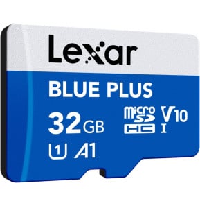 Carte microSD Lexar BLUE PLUS microSDHC UHS-I 32 Go 100 Mo/s avec adaptateur SD (LMSBLPL032G-BNANG)