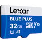 Carte microSD Lexar BLUE PLUS microSDHC UHS-I 32 Go 100 Mo/s avec adaptateur SD (LMSBLPL032G-BNANG)