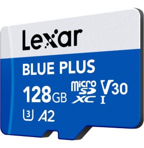 Carte microSD Lexar BLUE PLUS microSDXC UHS-I 128 Go 170 Mo/s avec adaptateur SD (LMSBLPL128G-BNANG) — image 3
