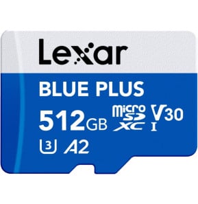 Carte microSD Lexar BLUE PLUS microSDXC UHS-I 512 Go 170 Mo/s avec adaptateur SD (LMSBLPL512G-BNANG) — image 2