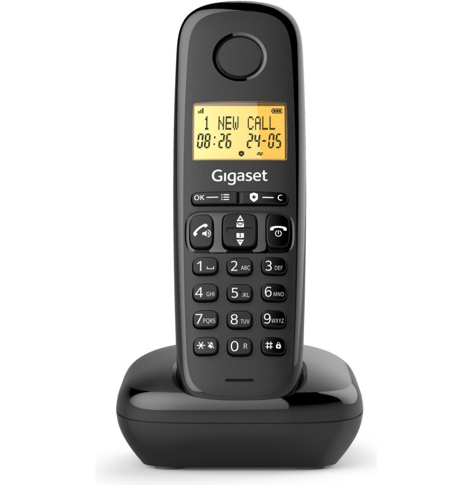 Téléphone sans fil Gigaset BASIC 100 DECT noir (S30852-H3206-N101) – vue 2