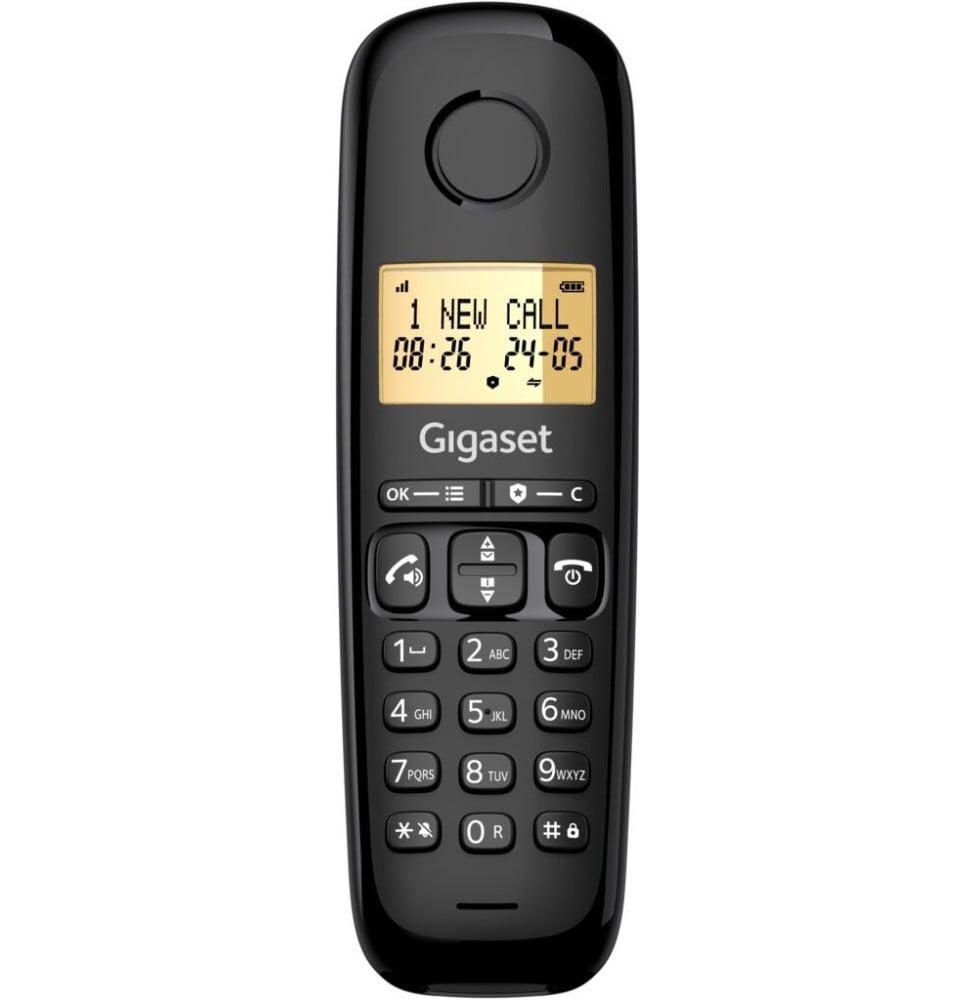 هاتف لاسلكي Gigaset BASIC 100 DECT أسود (S30852-H3206-N101) – صورة 4
