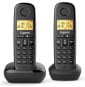Téléphone sans fil Gigaset BASIC 100 Duo DECT noir avec 2 combinés (L36852-H3206-N101)