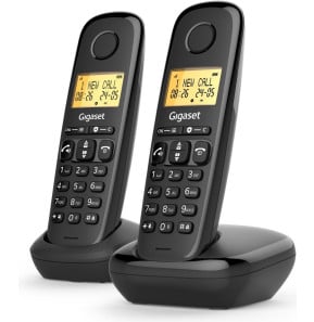 Téléphone sans fil Gigaset BASIC 100 Duo DECT noir avec 2 combinés (L36852-H3206-N101) — image 2