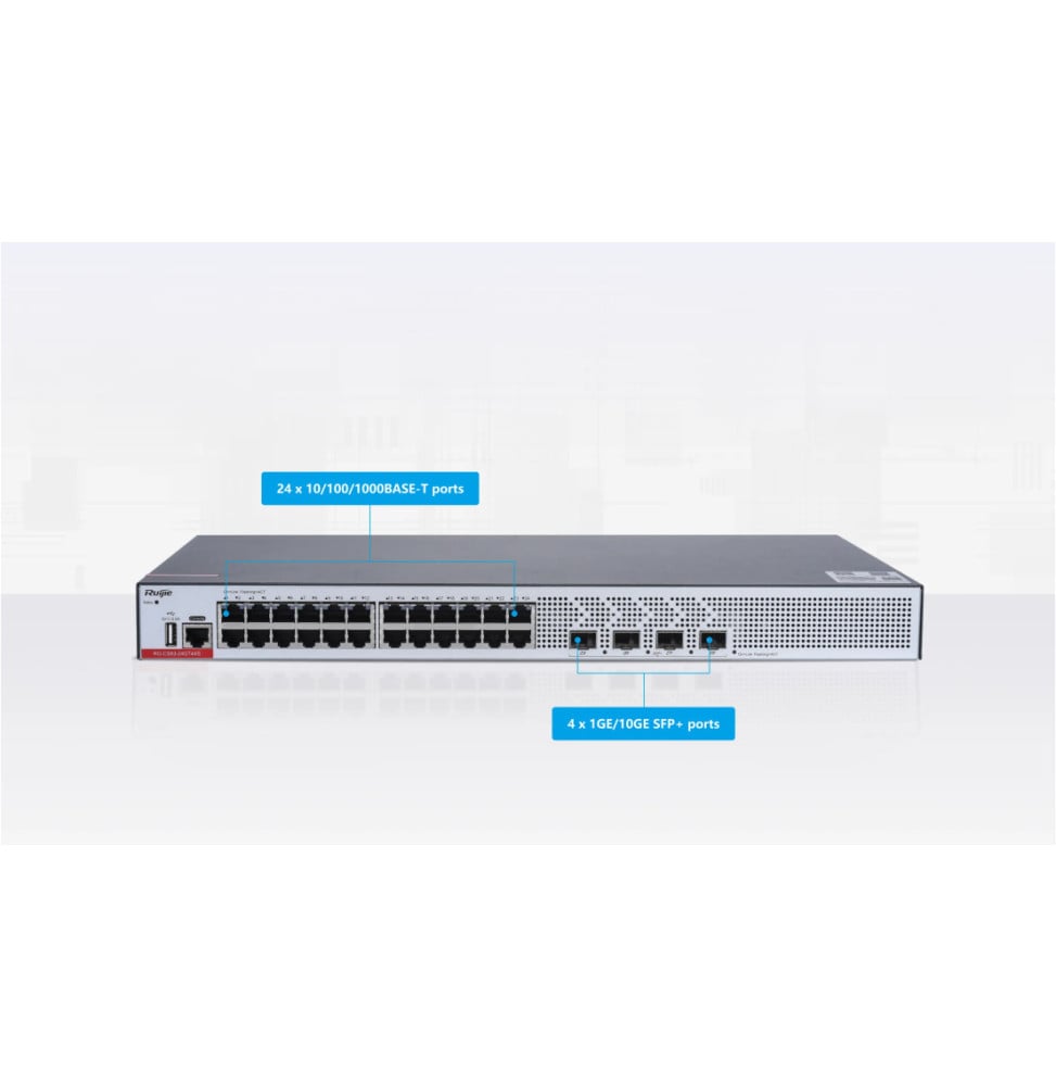 Switch Administrable L3 Ruijie RG-CS83-24GT4XS 24 ports Gigabit / 4 SFP+ 10G — image 2