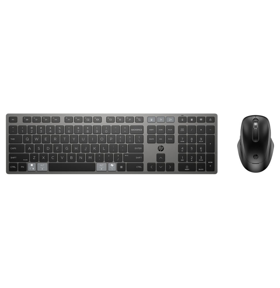 Ensemble clavier et souris sans fil rechargeables multi-appareils HP 720 (9T5A9AA)