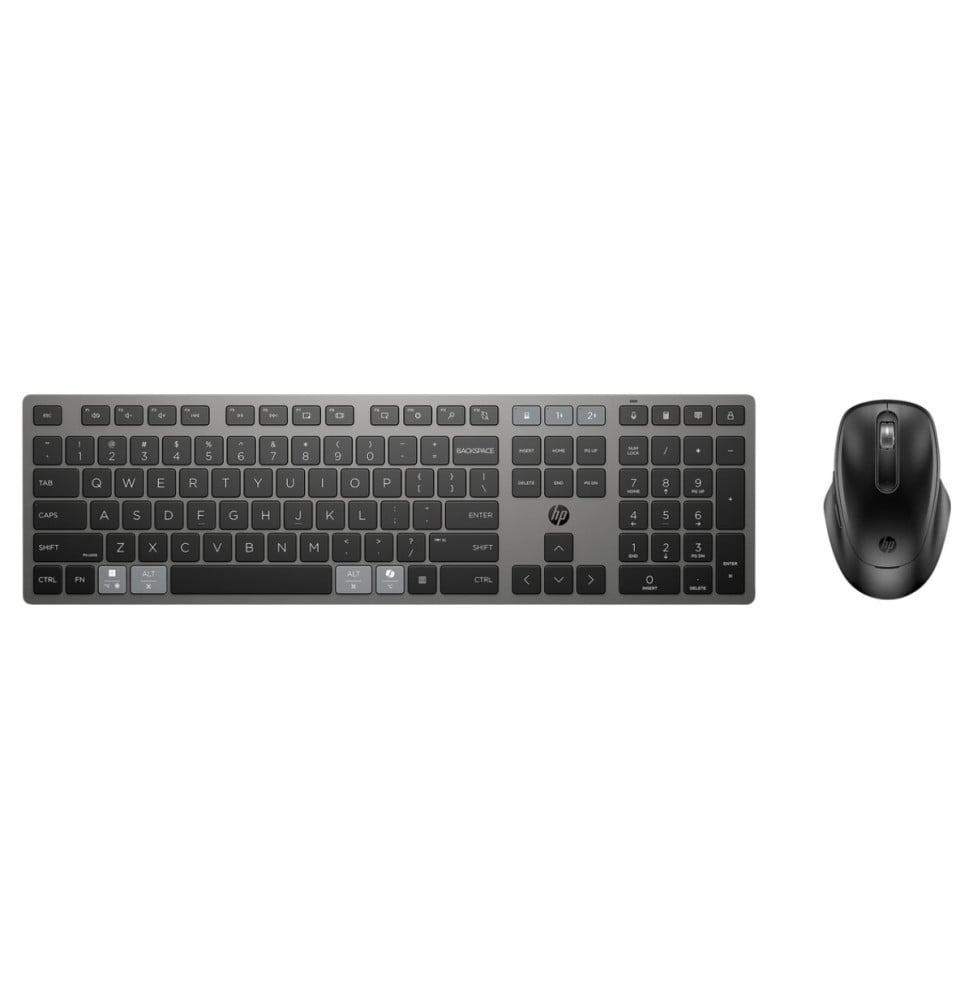Ensemble clavier et souris sans fil rechargeables multi-appareils HP 720 (9T5A9AA)