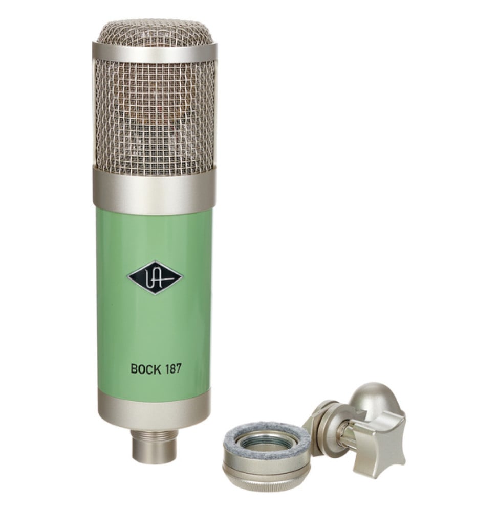 Microphone à condensateur Universal Audio Bock 187 FET - cardioïde, pad -10 dB et mode Fat (MIC-UA187)