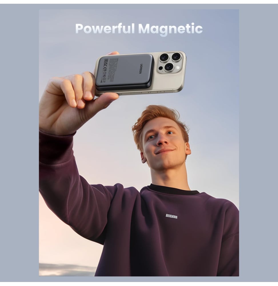 Ugreen Nexode S Magnetic Wireless Power Bank 10000 mAh 20 W Grey (25919) — image 2