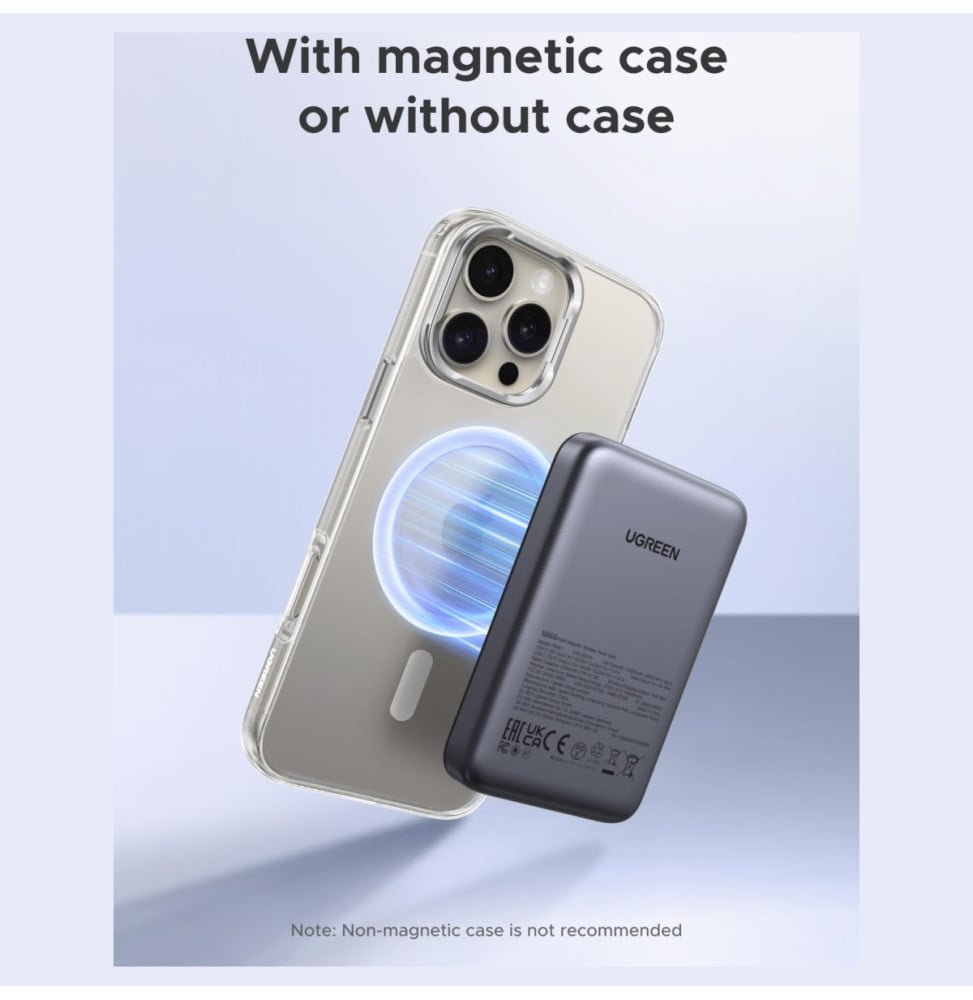 Ugreen Nexode S Magnetic Wireless Power Bank 10000 mAh 20 W Grey (25919) — image 8