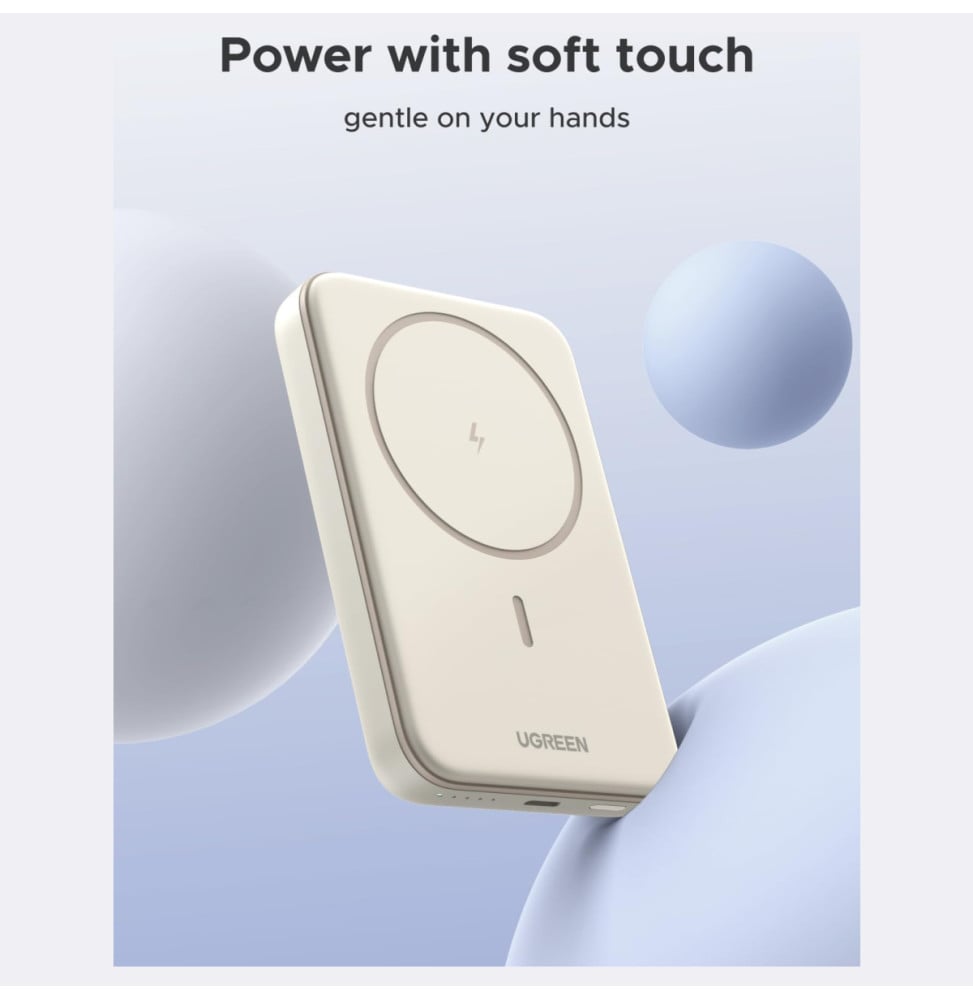 Ugreen Magnetic Wireless Power Bank 10000 mAh 20 W Beige (25208) — image 5