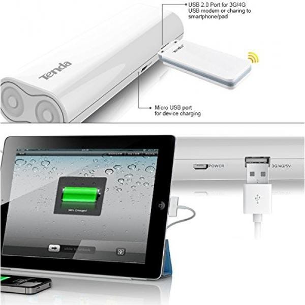 Routeur 3G/4G sans fil Tenda N300 Wireless avec Power bank 2600mAh