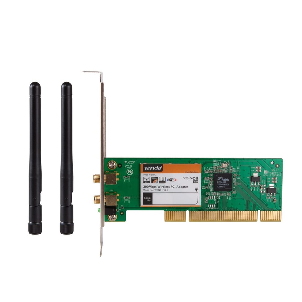 Carte Wi-Fi Tenda Wireless N300 PCI Express Adapter (W322E)