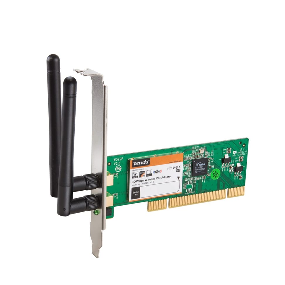 Carte Wi-Fi Tenda Wireless N300 PCI Express Adapter (W322E)