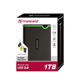 Disque dur USB 3.0 externe Anti-choc portable 1 TB Transcend StoreJet 25M3 - 2.5"
