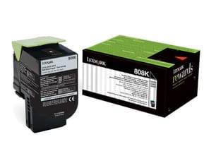 Cartouche de toner Lexmark Noir 808K du Programme de retour - 1000 pages