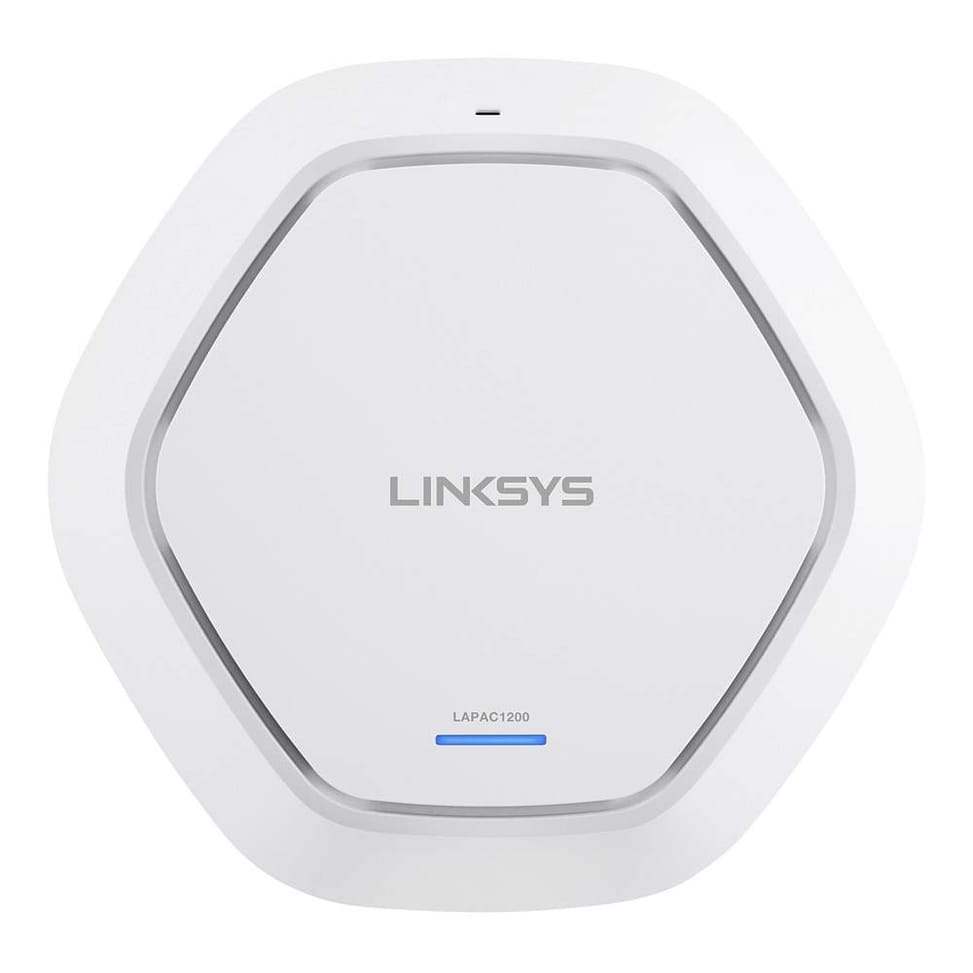 Point d'accès Wi-Fi Linksys Double bande 2,4 + 5 GHz N600 avec PoE (Montage au plafond)