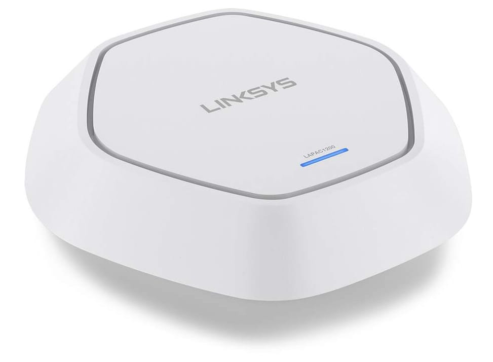 Point d'accès Wi-Fi Linksys Double bande 2,4 + 5 GHz N600 avec PoE (Montage au plafond)