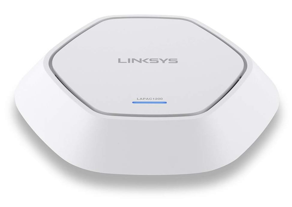 Point d'accès Wi-Fi Linksys Double bande 2,4 + 5 GHz N600 avec PoE (Montage au plafond)