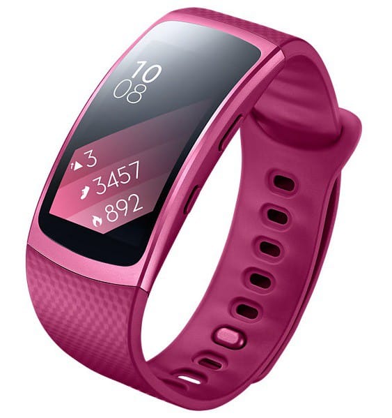 SAMSUNG Galaxy Gear Fit2 (Noir L / Rose et Bleu S)