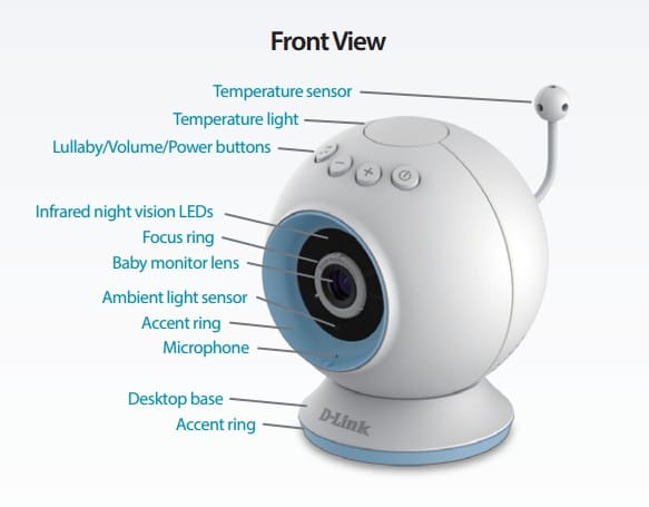 Caméra de surveillance Wi-Fi à vision nocturne portable pour bébé D-Link EyeOn Baby Monitor Junior