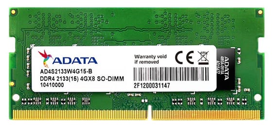 Barrete mémoire RAM ADATA DDR4-2133 288Pin Unbuffered-DIMM pour PC Portable