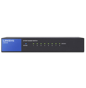 Switch non administrable Gigabit 8 ports LGS108 Linksys pour les entreprises