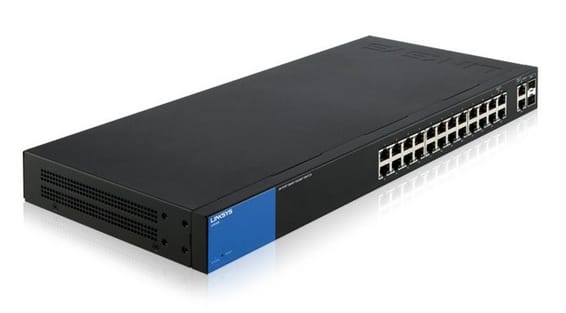 Switch administrable Linksys 26-Port Business Smart Gigabit LGS326 (24 ports + 2 ports combo SFP)