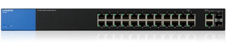 Switch POE+ administrable Linksys 18-Port Business Smart Gigabit LGS318P (16 ports + 2 ports combo SFP)