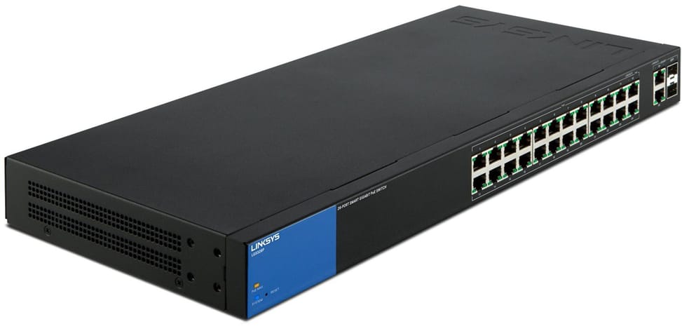 Switch administrable Linksys 26-Port Business Smart Gigabit LGS326 (24 ports + 2 ports combo SFP)