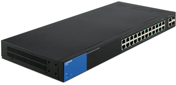 Switch POE+ administrable Linksys 26-Port Business Smart Gigabit LGS326P (24 ports + 2 ports combo SFP)