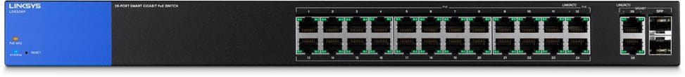Switch administrable Linksys 26-Port Business Smart Gigabit LGS326 (24 ports + 2 ports combo SFP)