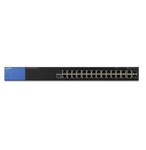 Switch POE+ administrable Linksys 26-Port Business Smart Gigabit LGS326P (24 ports + 2 ports combo SFP)