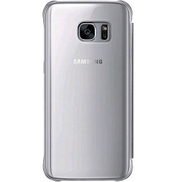 Clear View Cover Samsung S7 - Silver